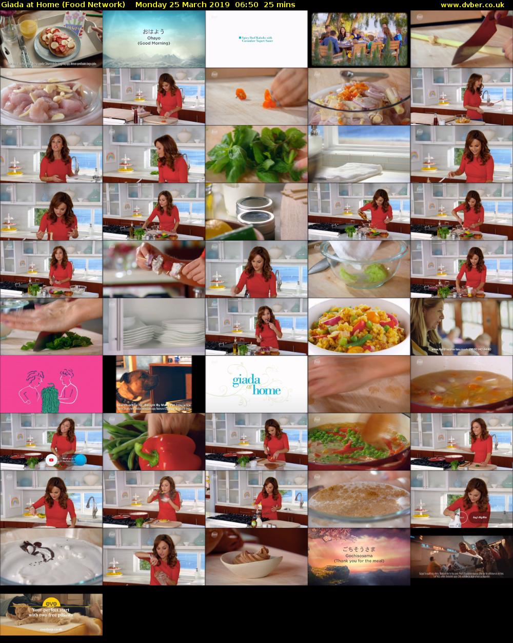 Giada at Home (Food Network) Monday 25 March 2019 06:50 - 07:15