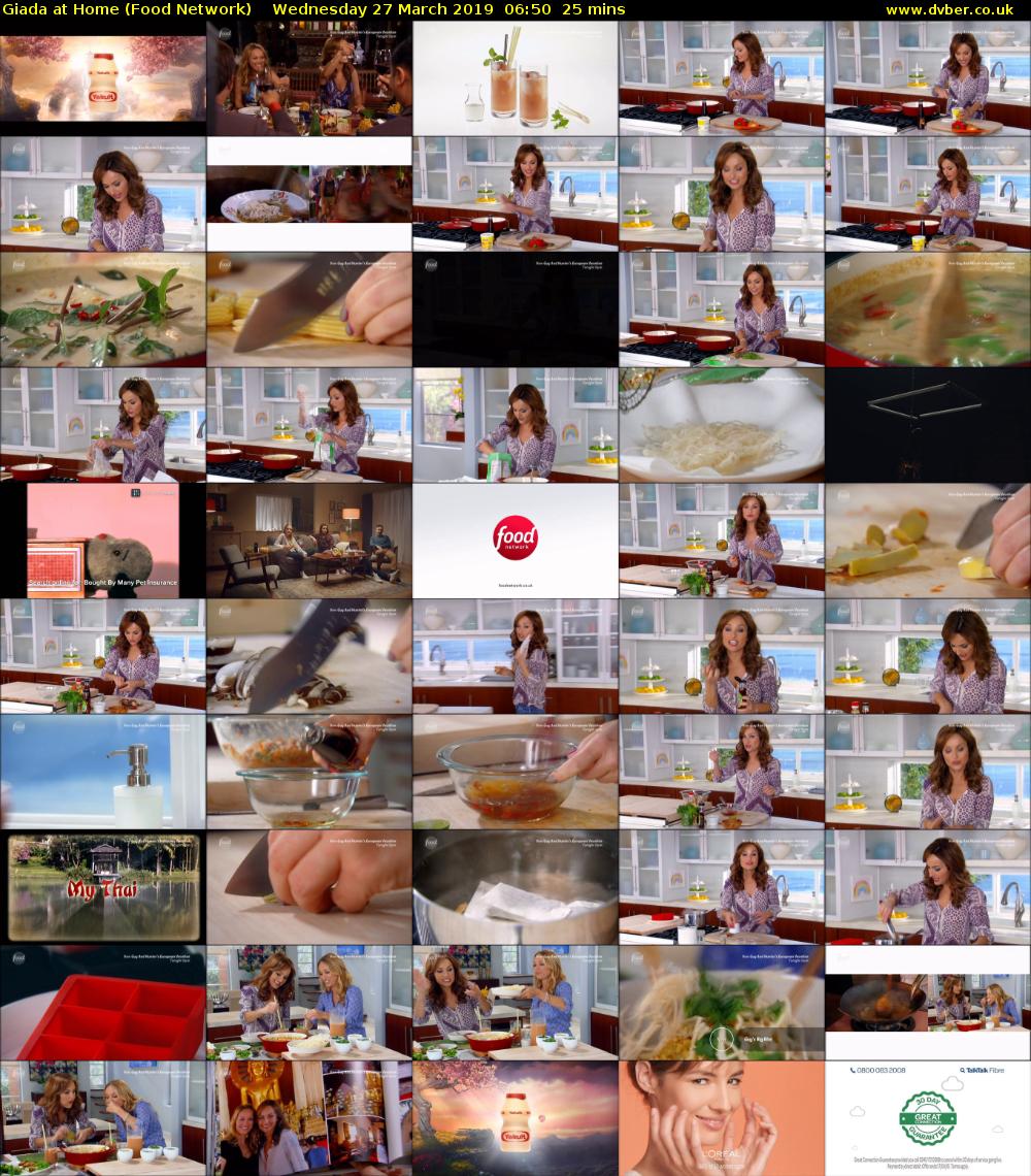 Giada at Home (Food Network) Wednesday 27 March 2019 06:50 - 07:15