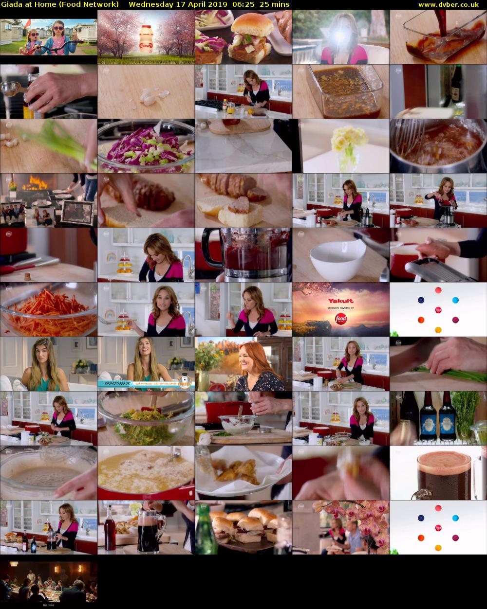 Giada at Home (Food Network) Wednesday 17 April 2019 06:25 - 06:50