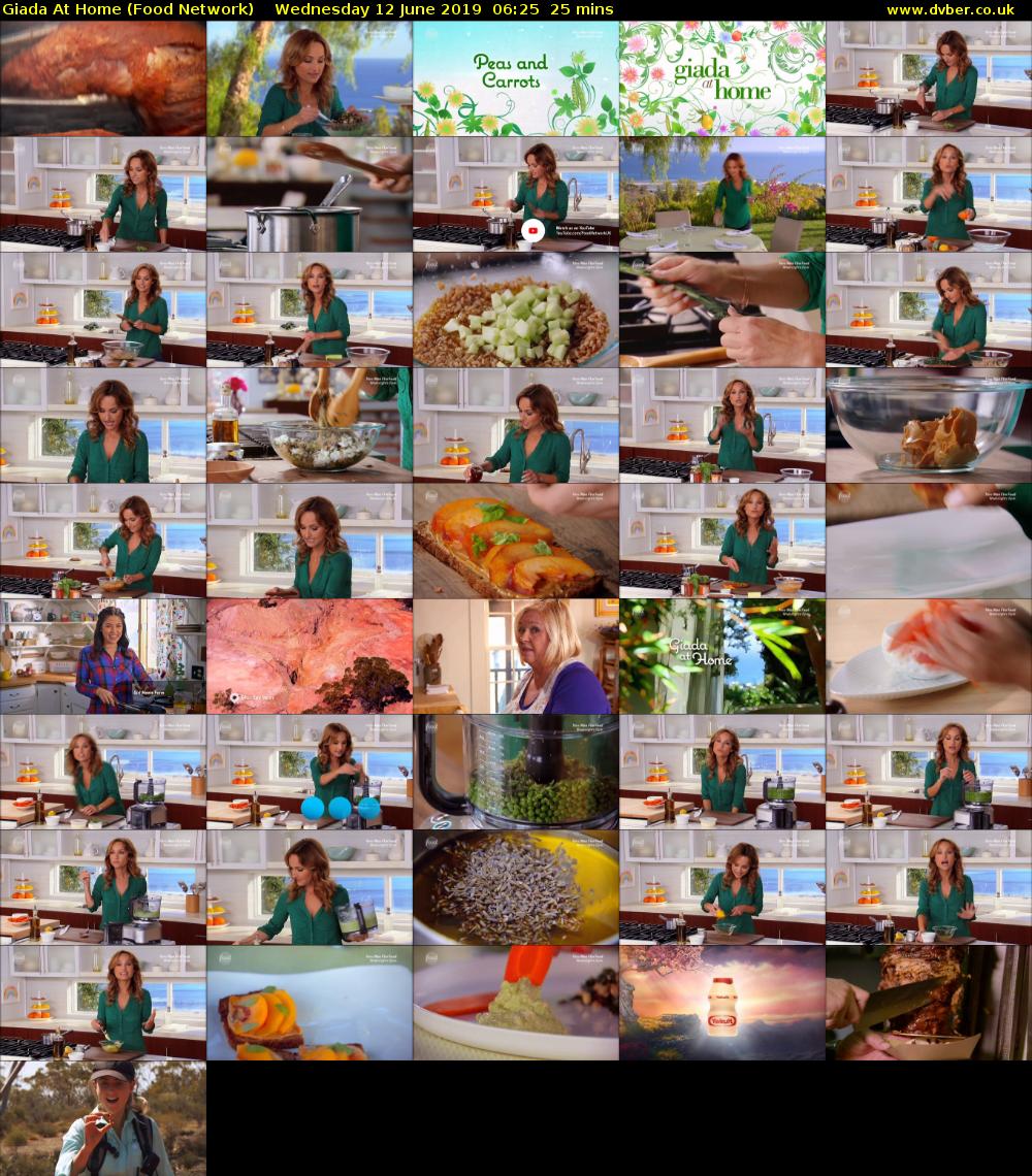 Giada at Home (Food Network) Wednesday 12 June 2019 06:25 - 06:50