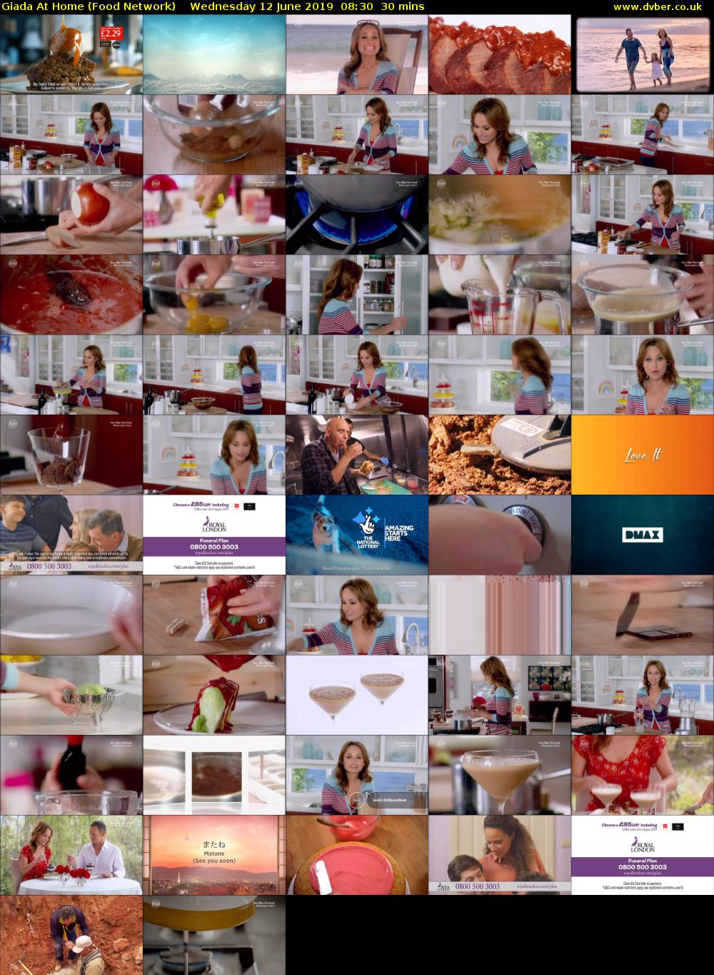 Giada at Home (Food Network) Wednesday 12 June 2019 08:30 - 09:00
