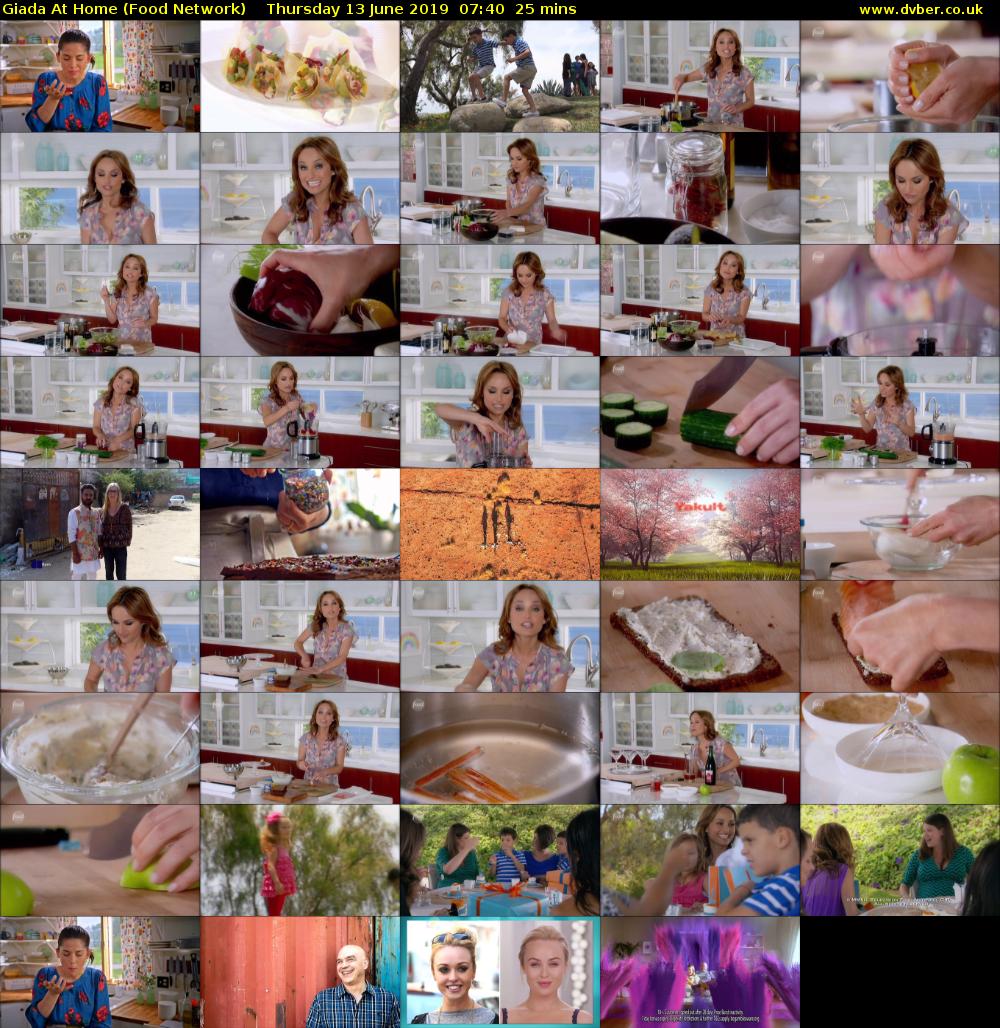 Giada at Home (Food Network) Thursday 13 June 2019 07:40 - 08:05