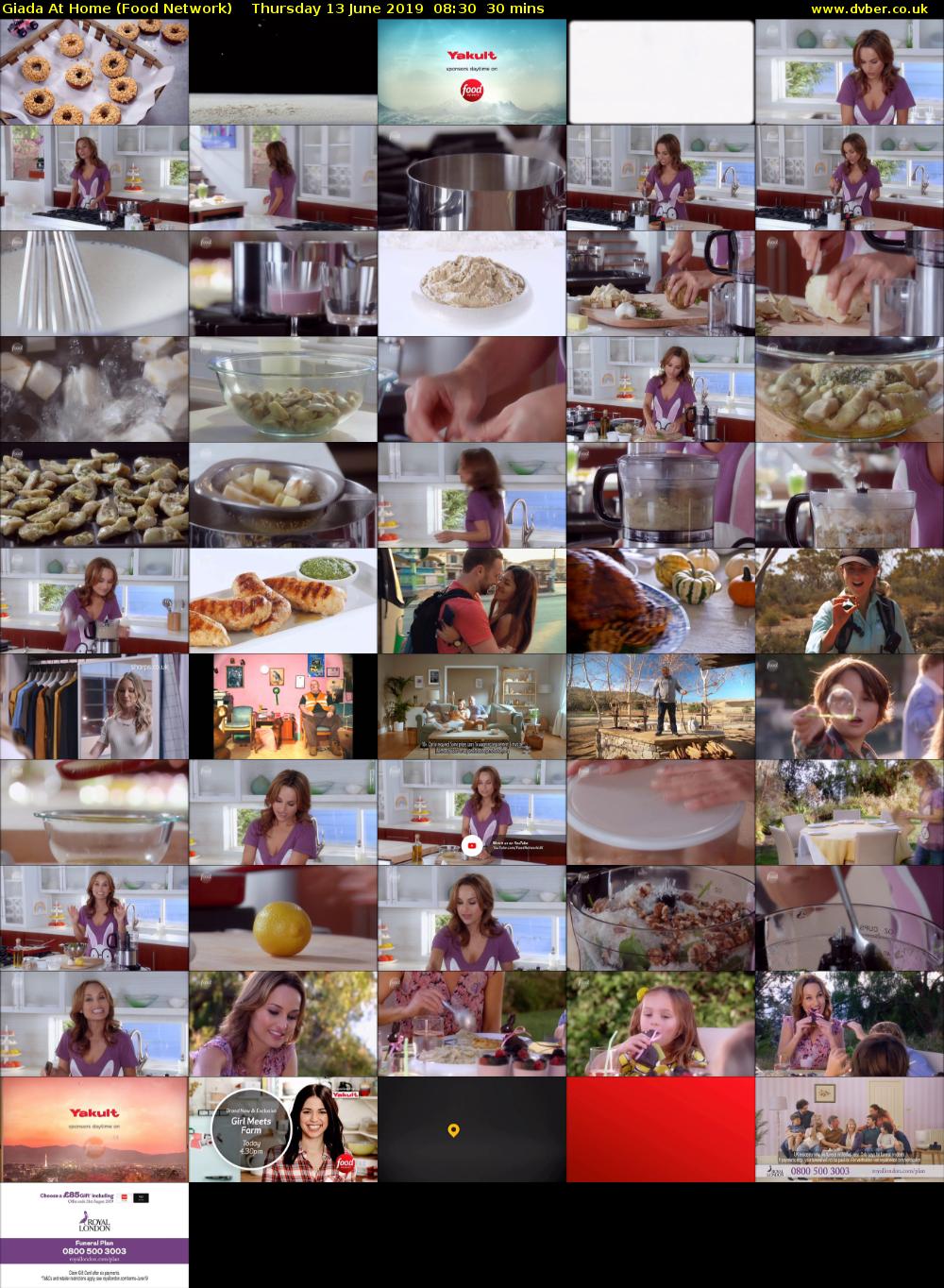 Giada at Home (Food Network) Thursday 13 June 2019 08:30 - 09:00
