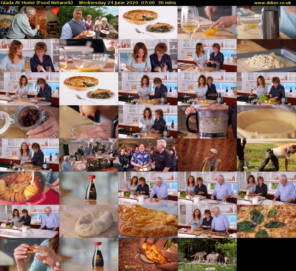 Giada at Home (Food Network) Wednesday 24 June 2020 07:00 - 07:30