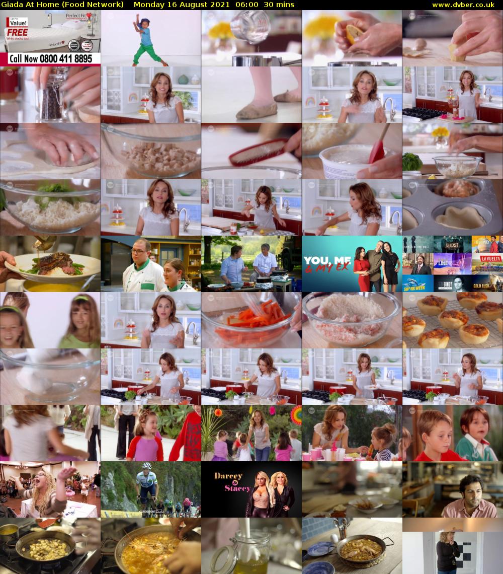 Giada at Home (Food Network) Monday 16 August 2021 06:00 - 06:30