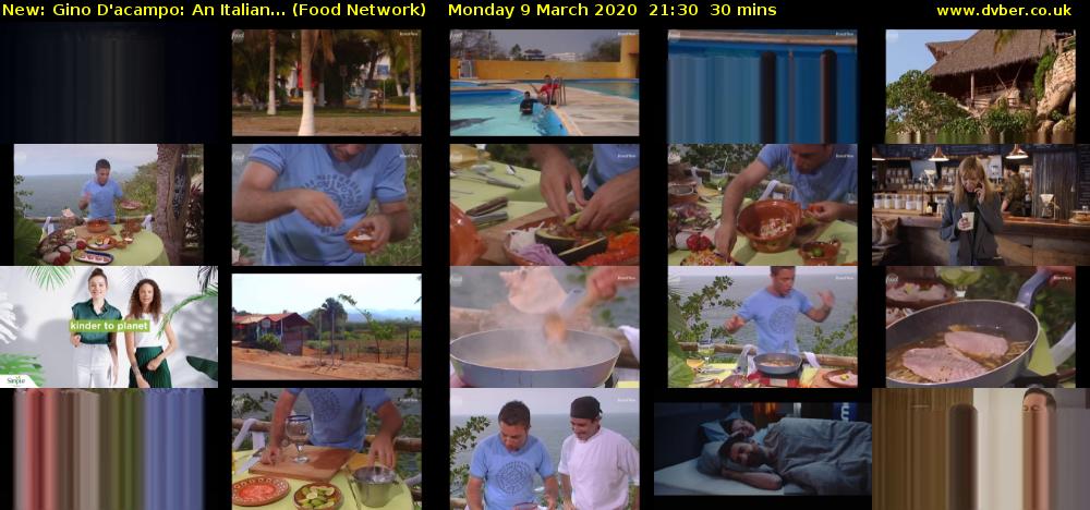 Gino D'acampo: An Italian... (Food Network) Monday 9 March 2020 21:30 - 22:00
