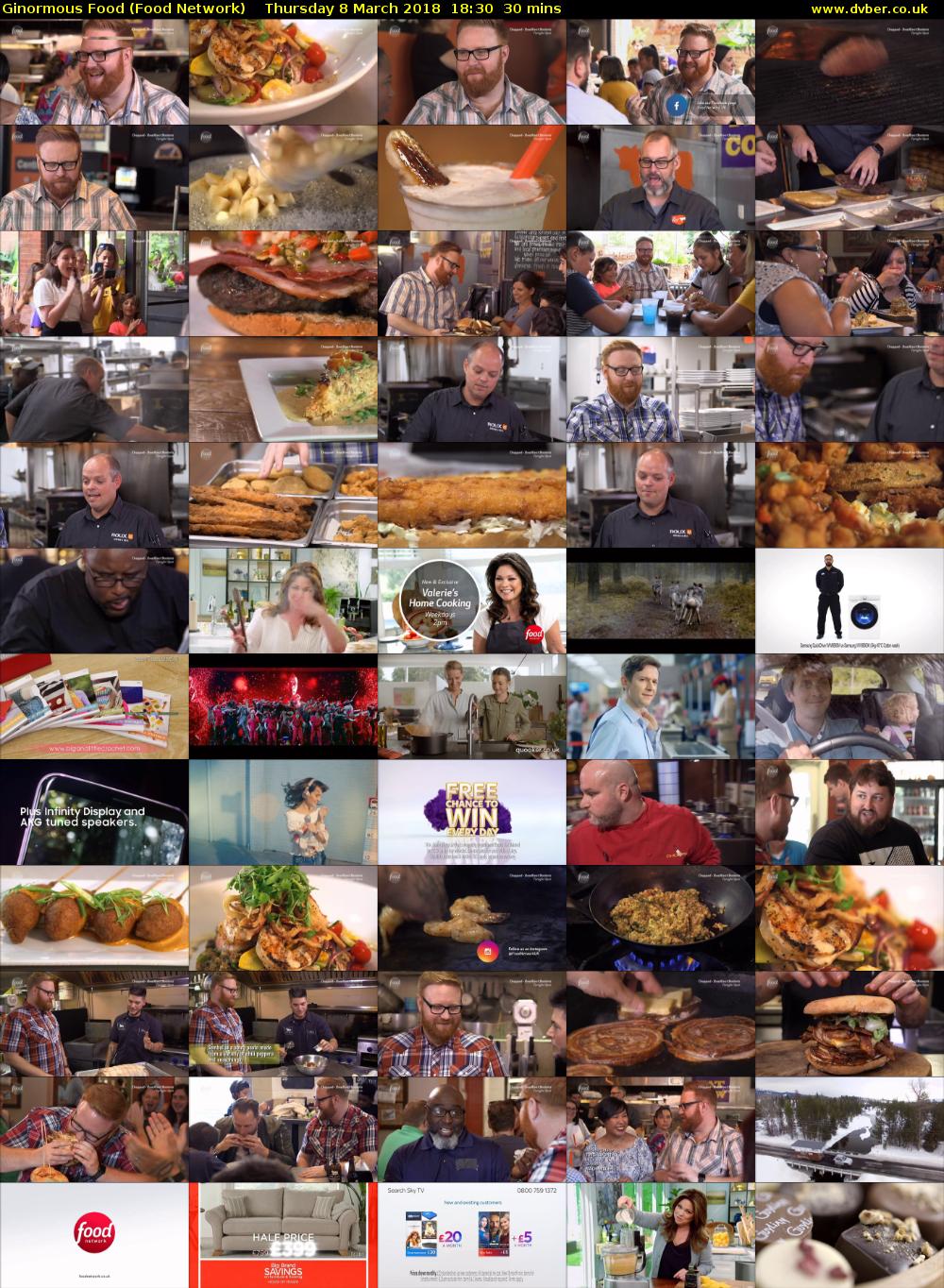 Ginormous Food (Food Network) Thursday 8 March 2018 18:30 - 19:00