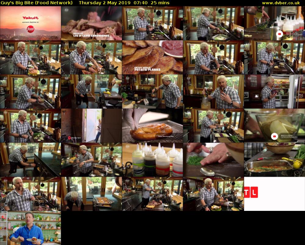 Guy's Big Bite (Food Network) Thursday 2 May 2019 07:40 - 08:05