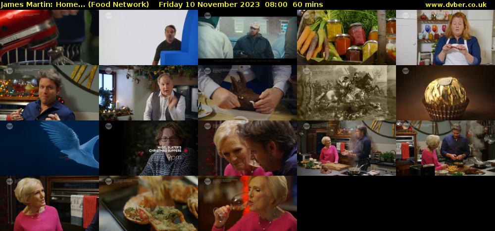 James Martin: Home... (Food Network) Friday 10 November 2023 08:00 - 09:00