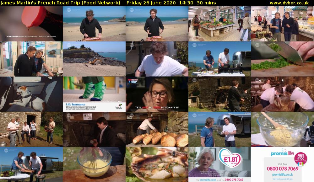 James Martin's French Road Trip (Food Network) Friday 26 June 2020 14:30 - 15:00