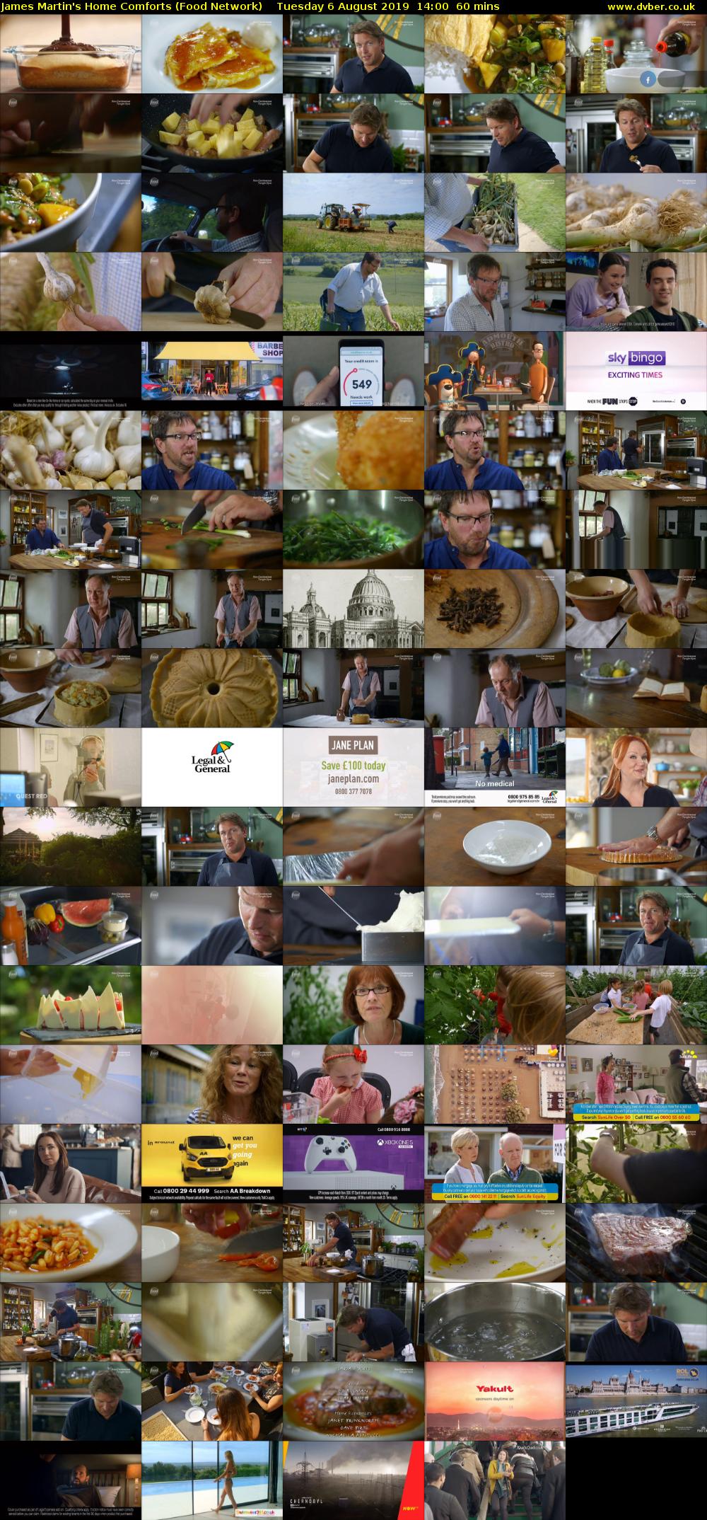 James Martin's Home Comforts (Food Network) Tuesday 6 August 2019 14:00 - 15:00