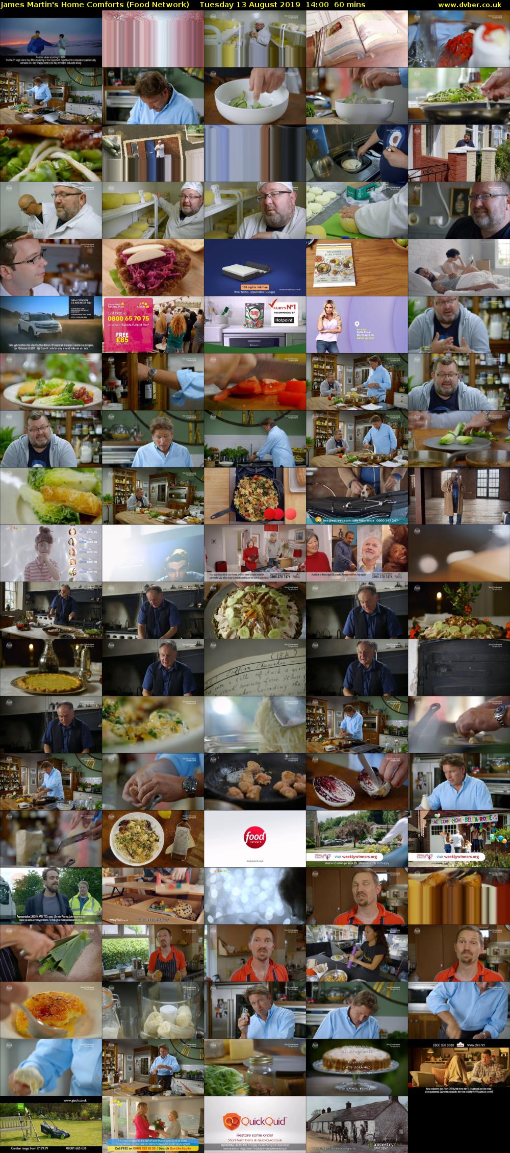 James Martin's Home Comforts (Food Network) Tuesday 13 August 2019 14:00 - 15:00
