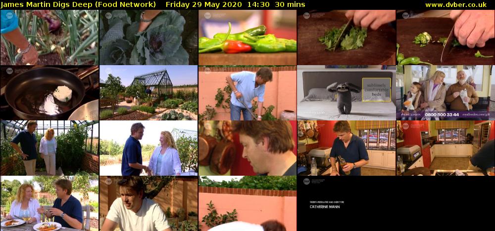 James Martin Digs Deep (Food Network) Friday 29 May 2020 14:30 - 15:00