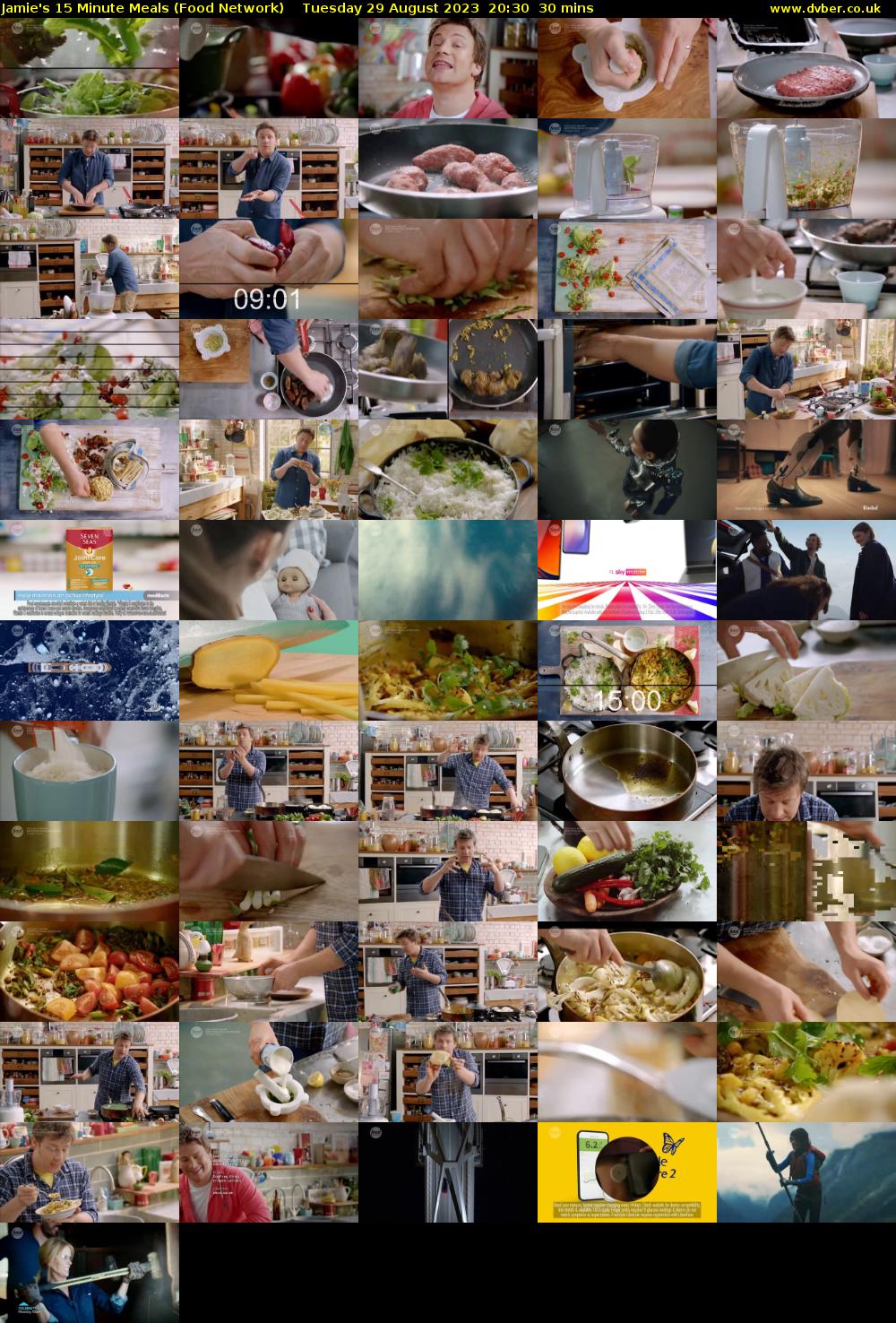 Jamie's 15 Minute Meals (Food Network) Tuesday 29 August 2023 20:30 - 21:00