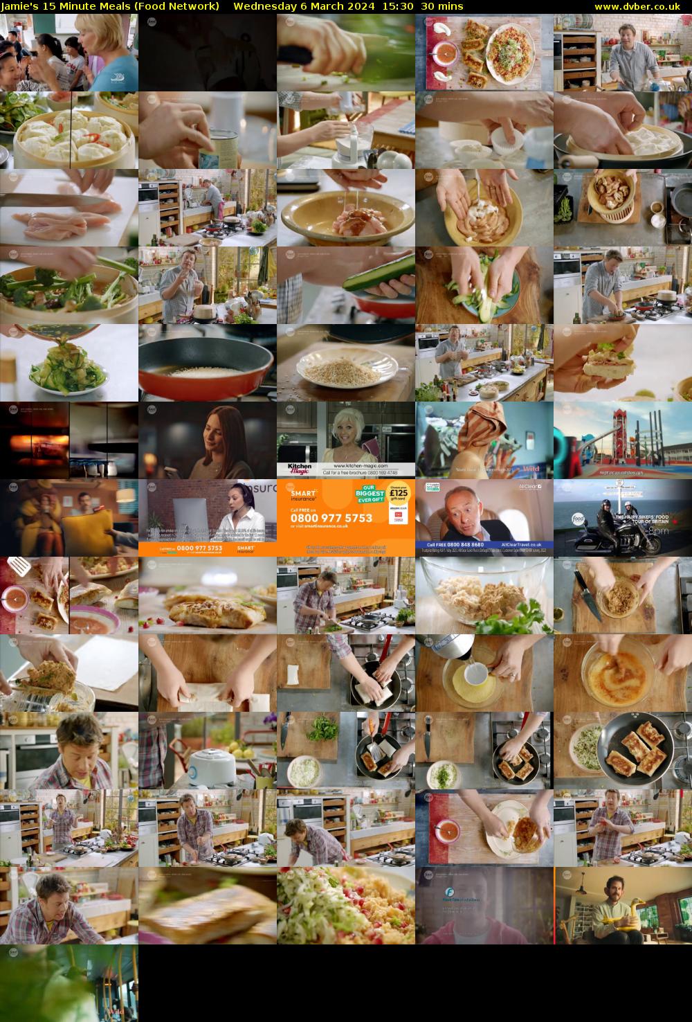 Jamie's 15 Minute Meals (Food Network) Wednesday 6 March 2024 15:30 - 16:00