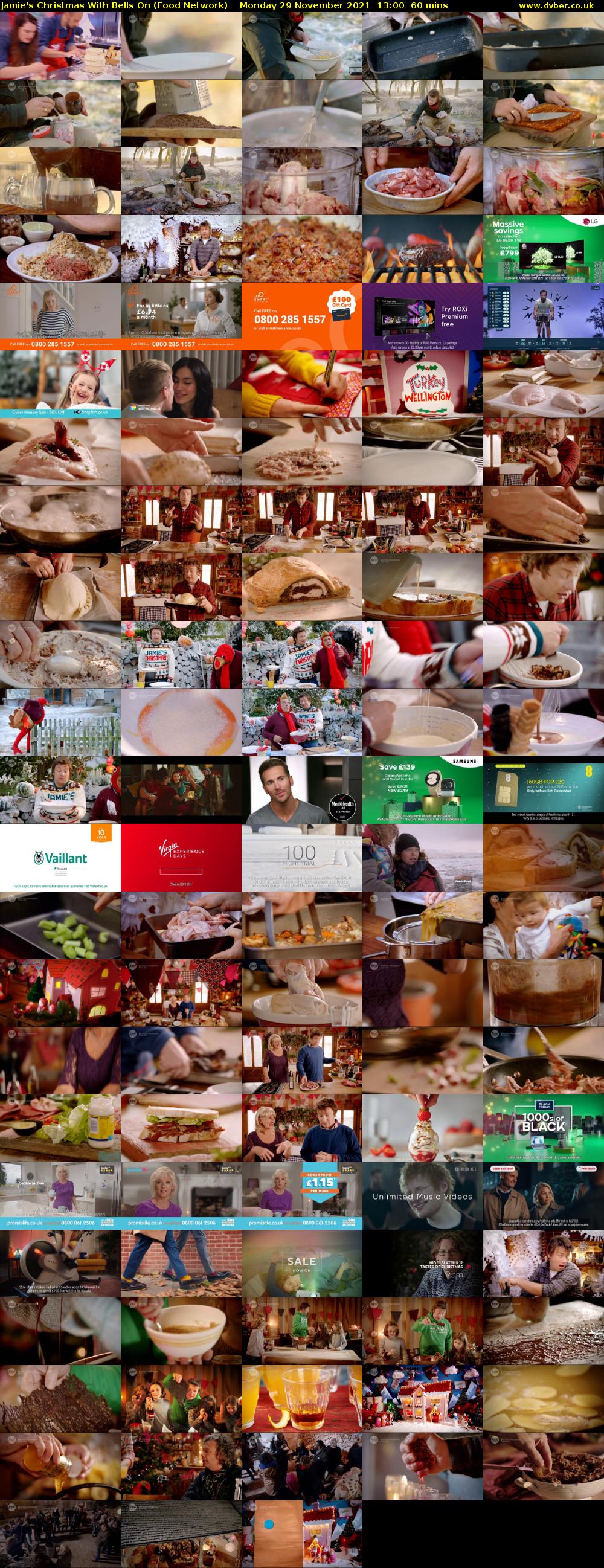 Jamie's Christmas With Bells On (Food Network) Monday 29 November 2021 13:00 - 14:00