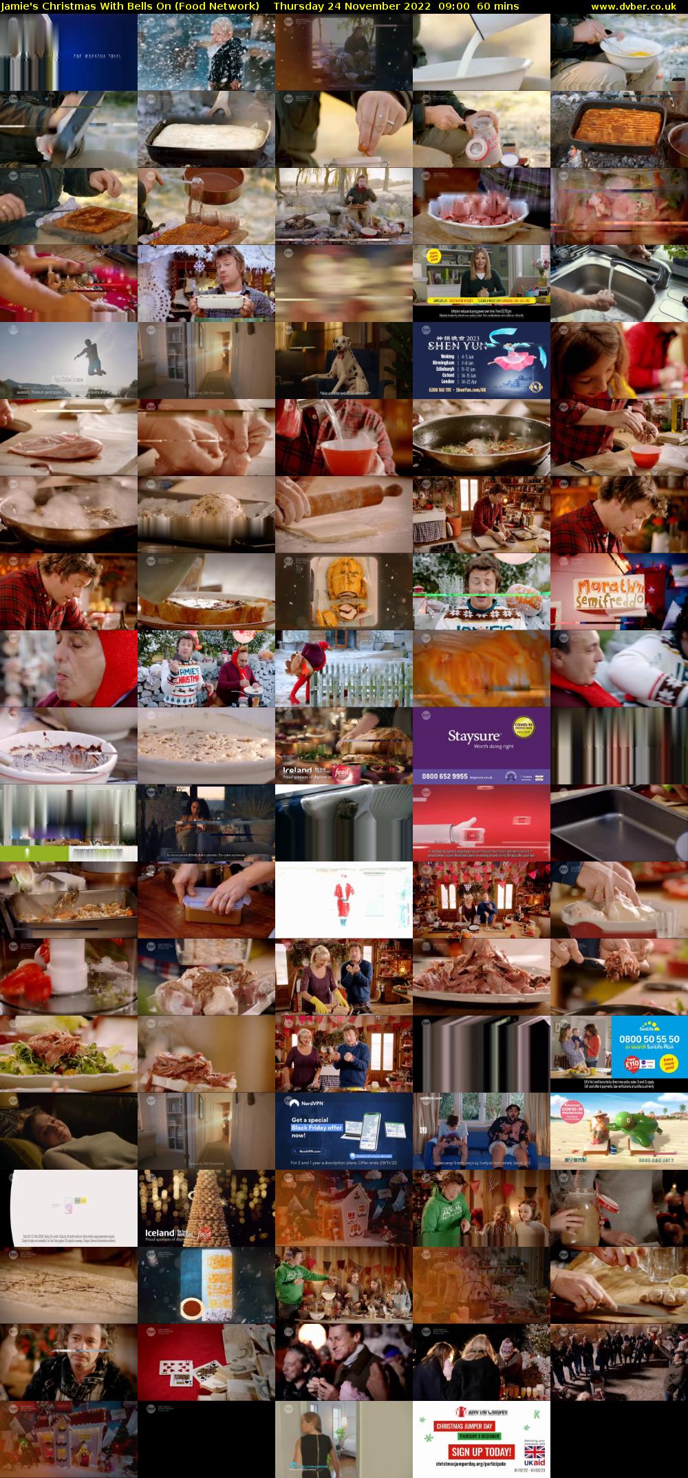 Jamie's Christmas With Bells On (Food Network) Thursday 24 November 2022 09:00 - 10:00