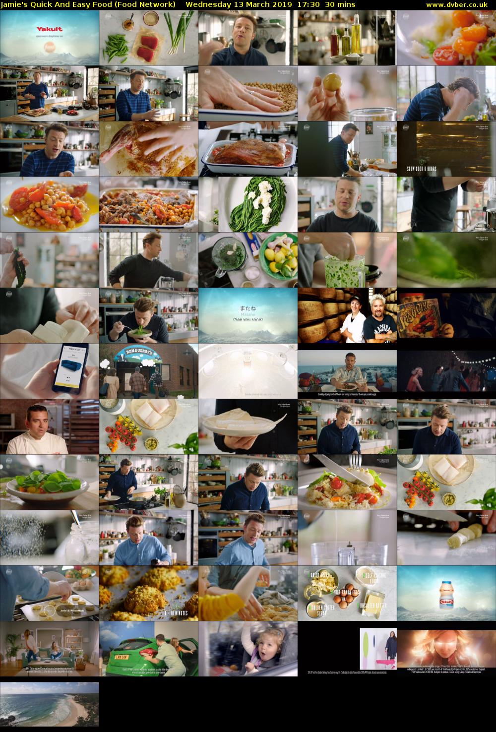 Jamie's Quick And Easy Food (Food Network) Wednesday 13 March 2019 17:30 - 18:00