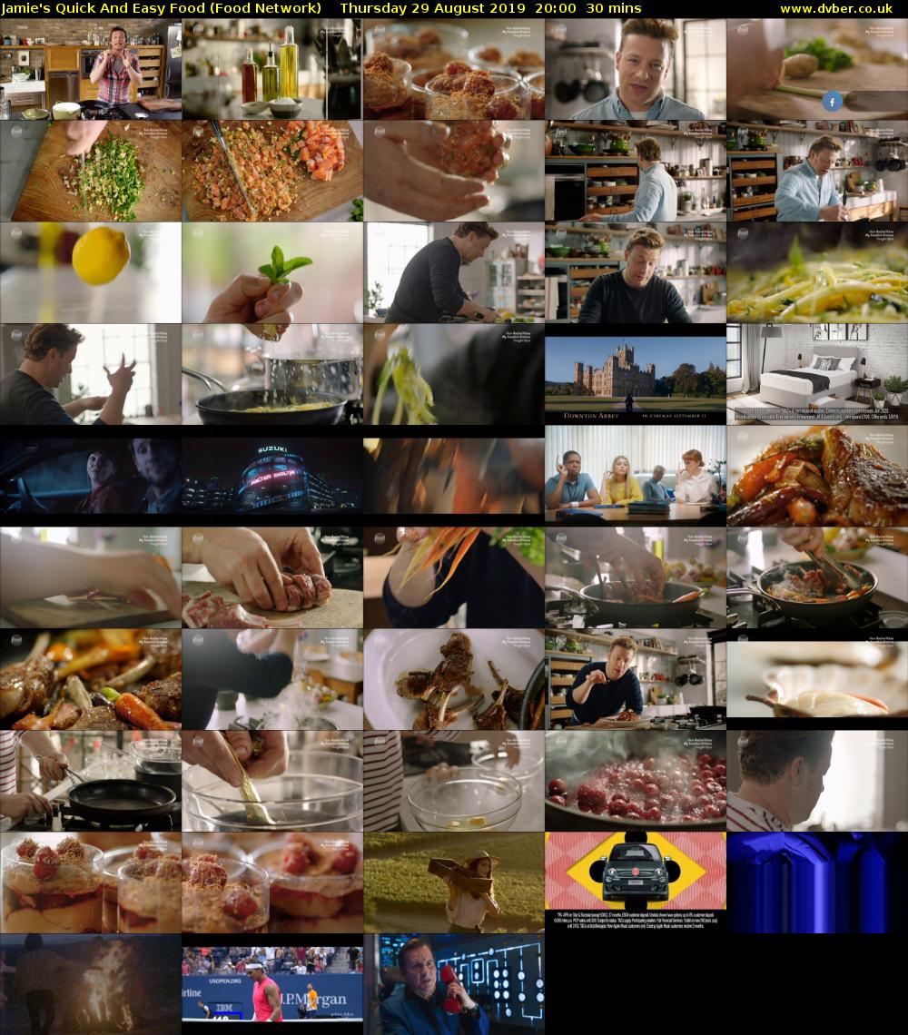 Jamie's Quick And Easy Food (Food Network) Thursday 29 August 2019 20:00 - 20:30