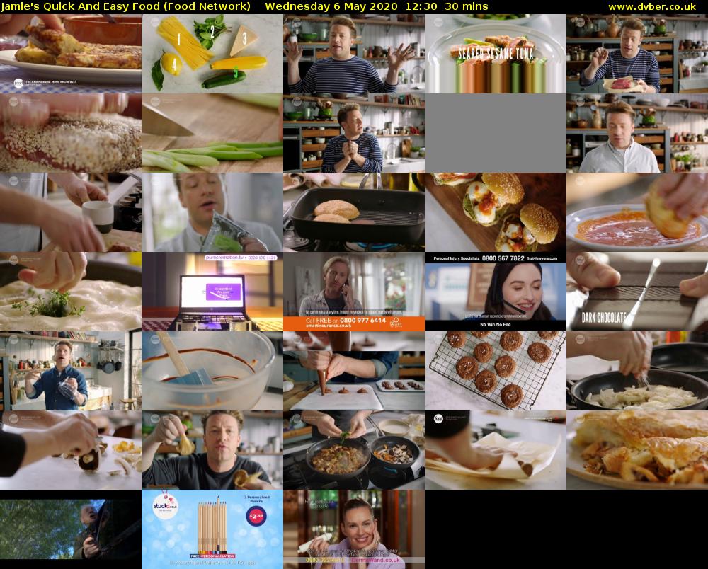 Jamie's Quick And Easy Food (Food Network) Wednesday 6 May 2020 12:30 - 13:00