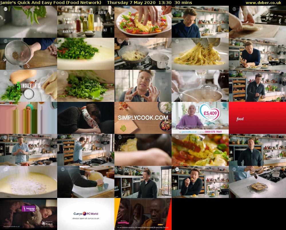 Jamie's Quick And Easy Food (Food Network) Thursday 7 May 2020 13:30 - 14:00