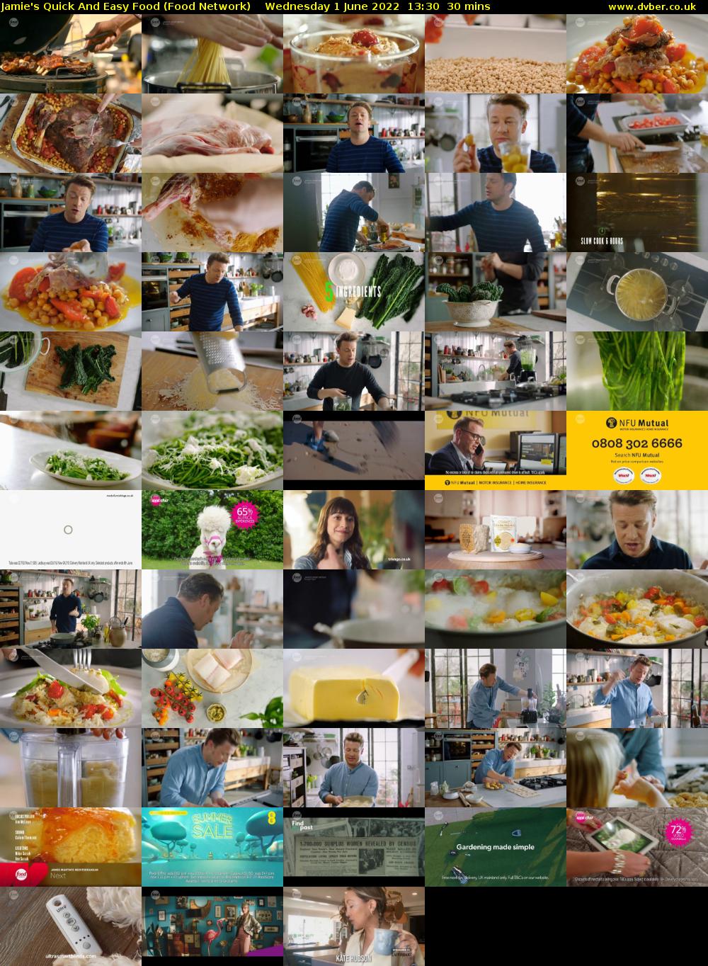 Jamie's Quick And Easy Food (Food Network) Wednesday 1 June 2022 13:30 - 14:00