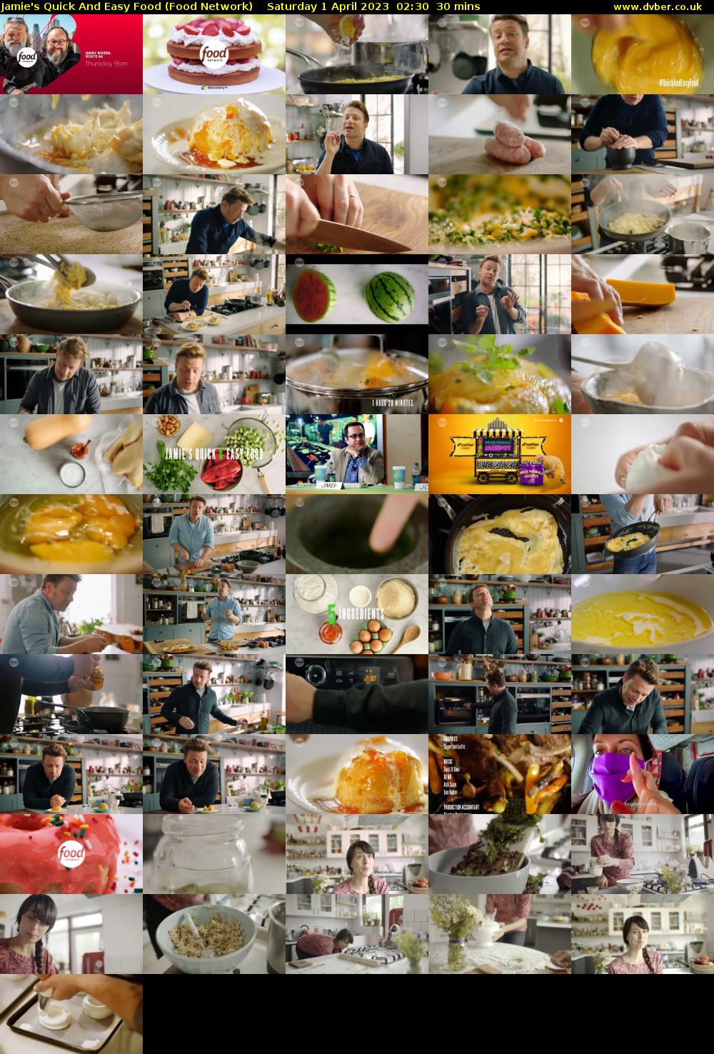 Jamie's Quick And Easy Food (Food Network) Saturday 1 April 2023 02:30 - 03:00
