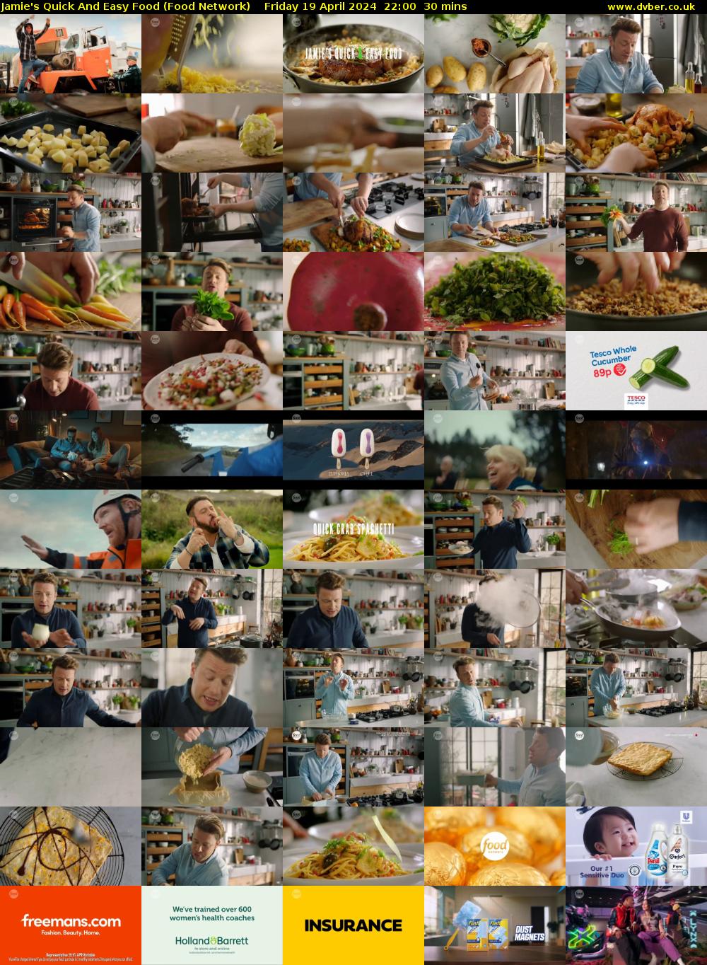 Jamie's Quick And Easy Food (Food Network) Friday 19 April 2024 22:00 - 22:30