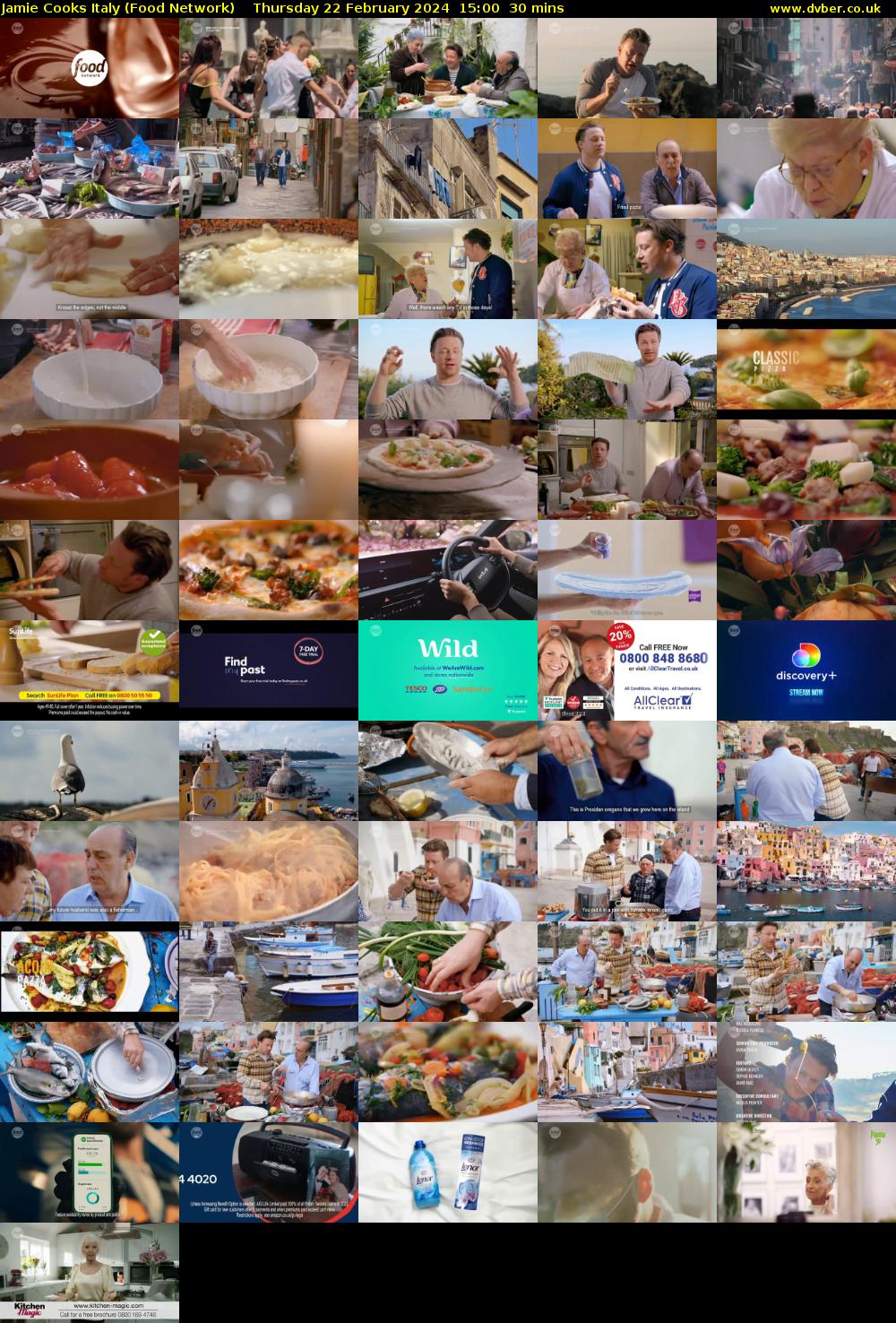Jamie Cooks Italy (Food Network) Thursday 22 February 2024 15:00 - 15:30