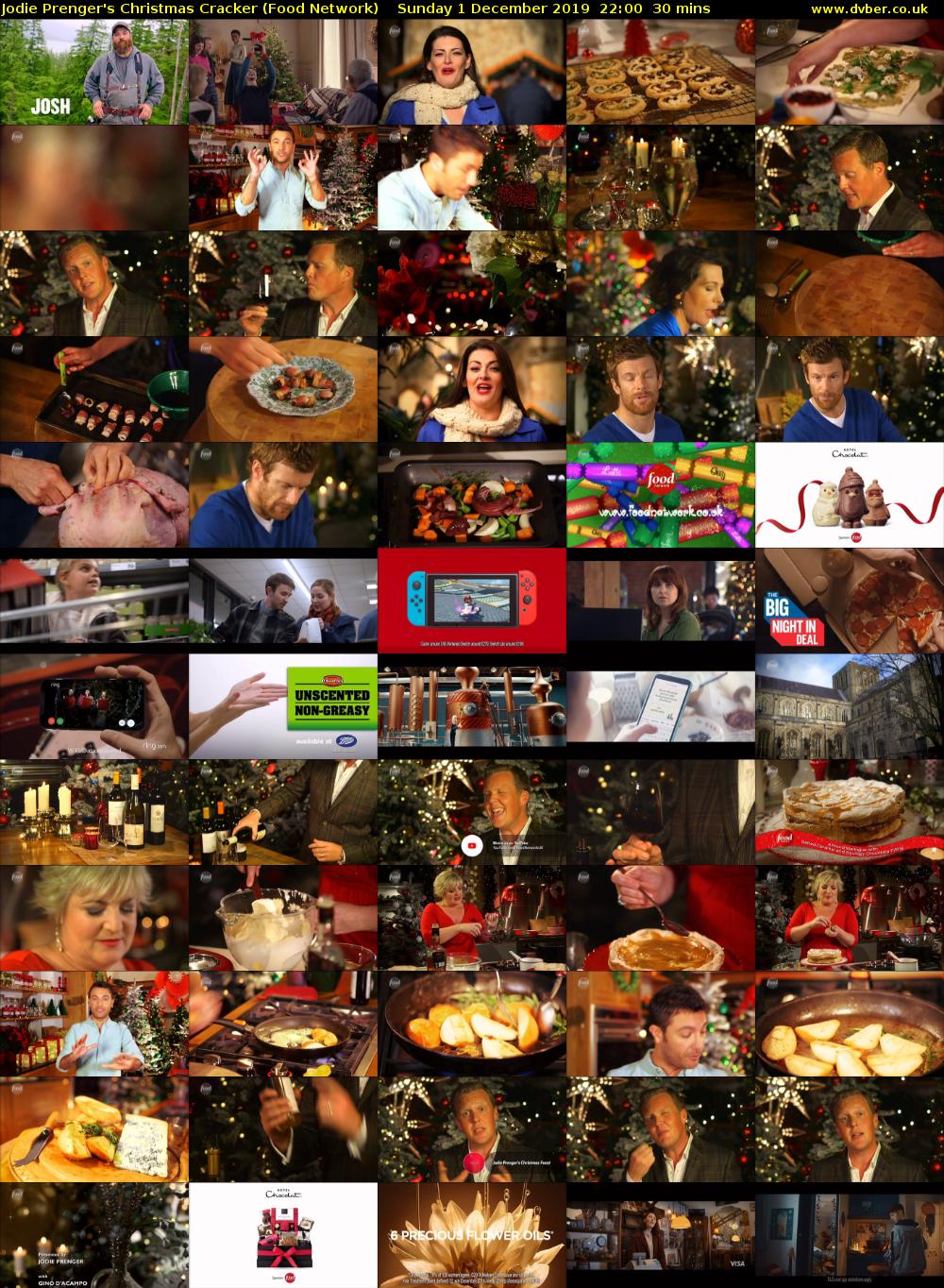 Jodie Prenger's Christmas Cracker (Food Network) Sunday 1 December 2019 22:00 - 22:30