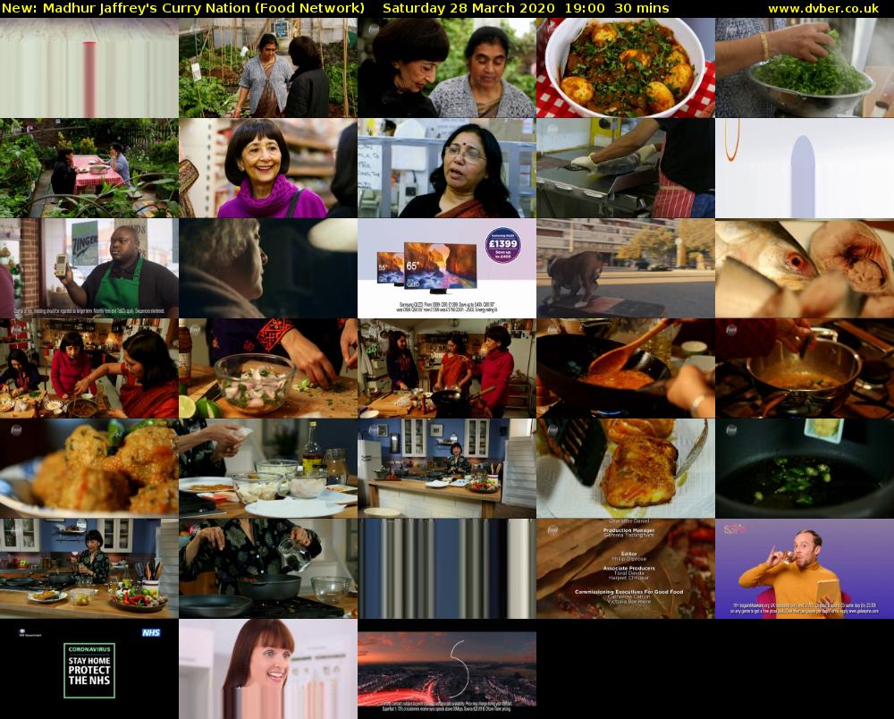 Madhur Jaffrey's Curry Nation (Food Network) Saturday 28 March 2020 19:00 - 19:30