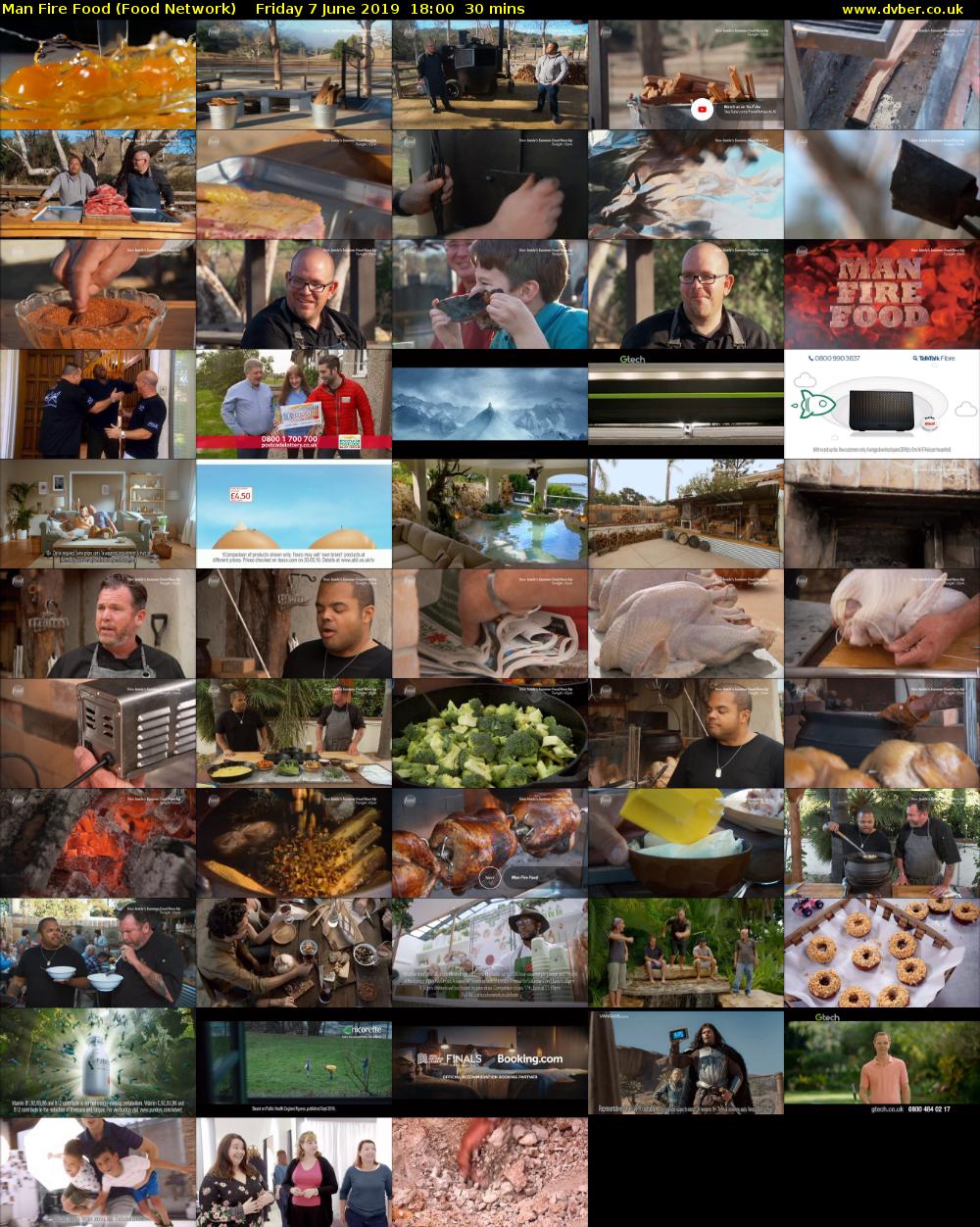 Man Fire Food (Food Network) Friday 7 June 2019 18:00 - 18:30