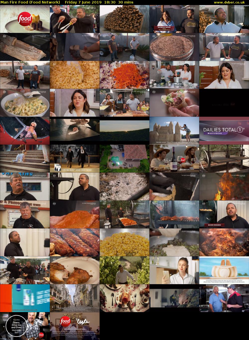 Man Fire Food (Food Network) Friday 7 June 2019 18:30 - 19:00