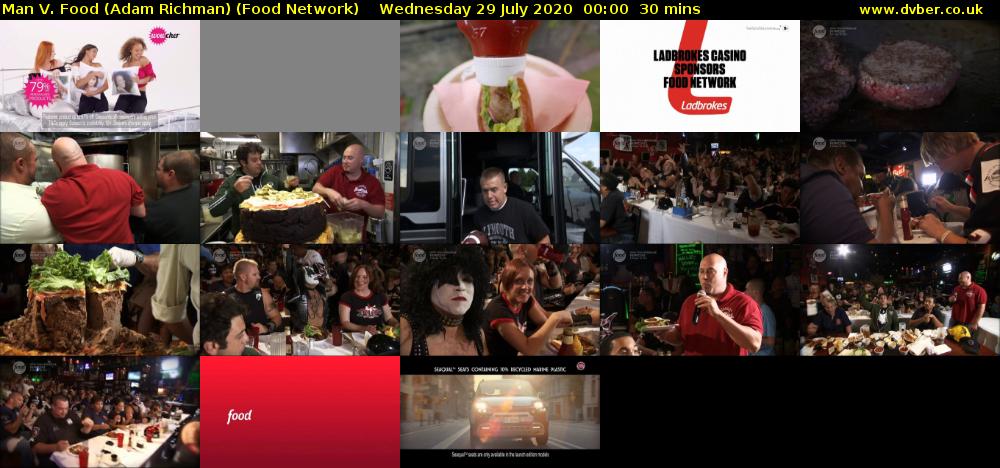 Man V. Food (Adam Richman) (Food Network) Wednesday 29 July 2020 00:00 - 00:30