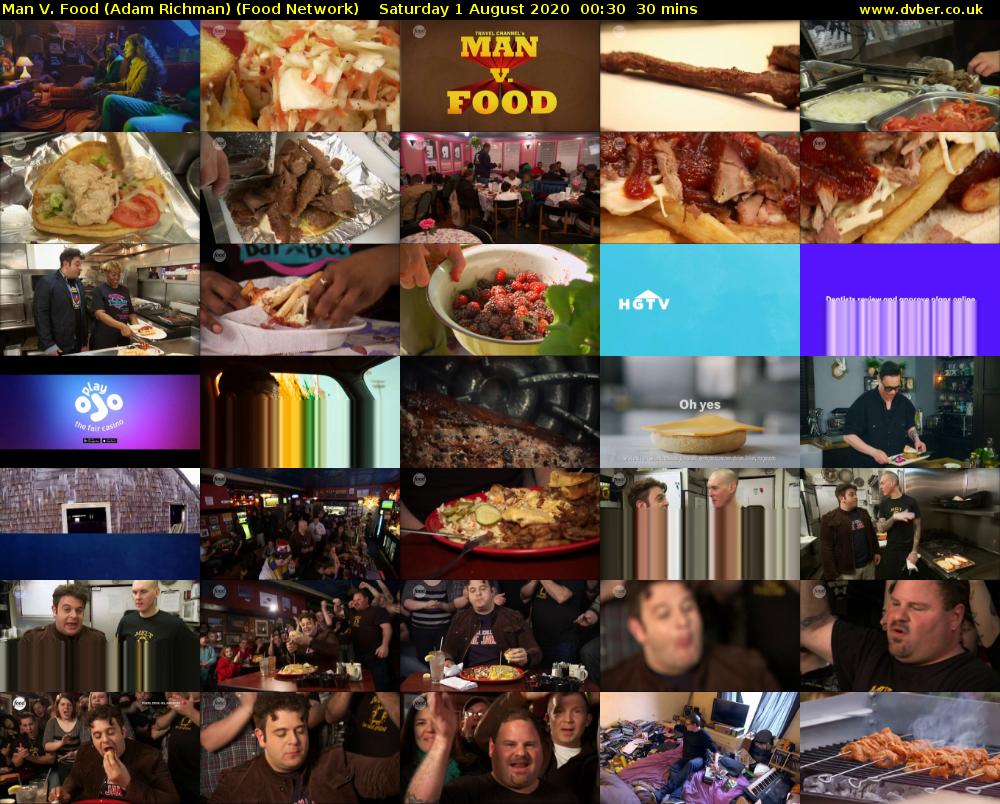 Man V. Food (Adam Richman) (Food Network) Saturday 1 August 2020 00:30 - 01:00