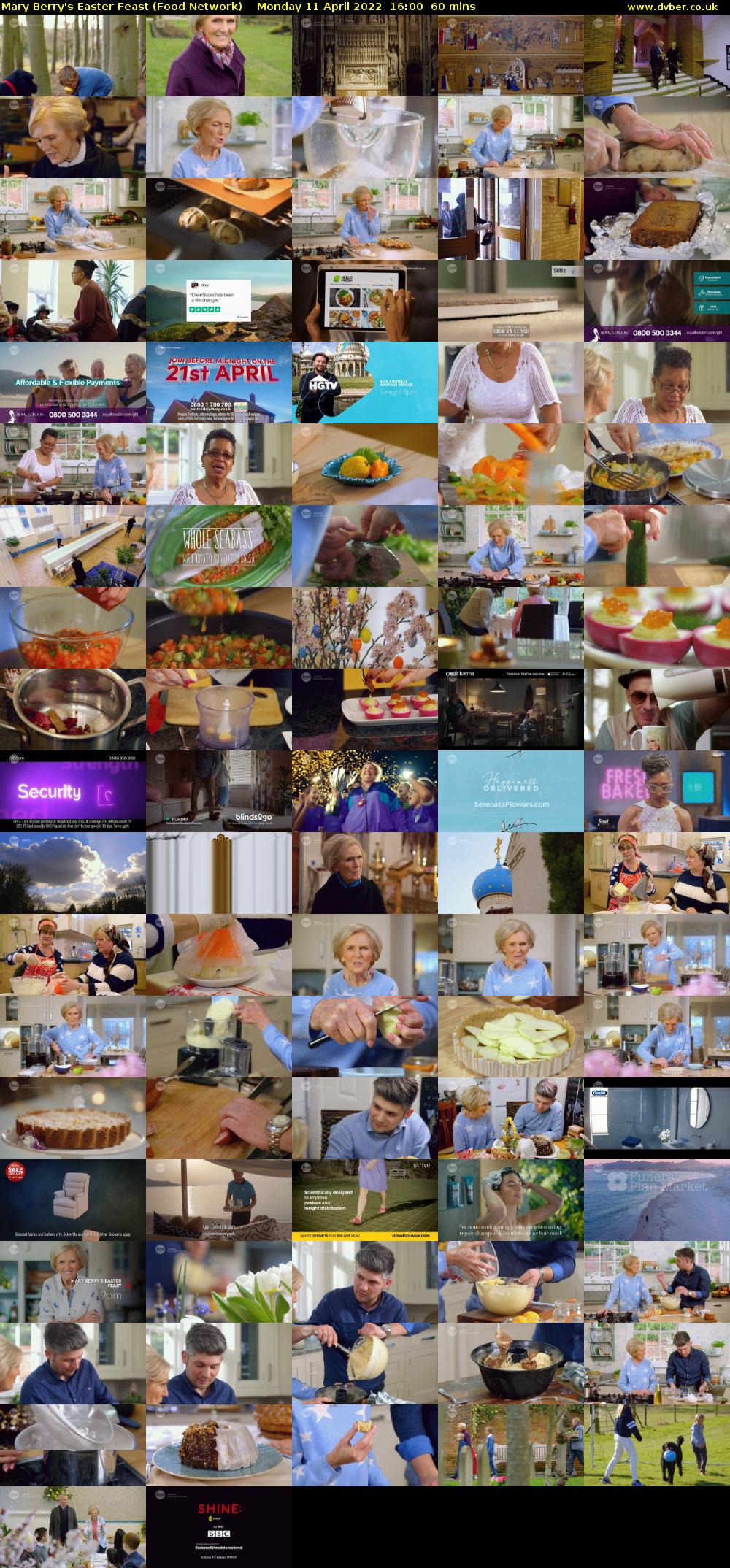 Mary Berry's Easter Feast (Food Network) Monday 11 April 2022 16:00 - 17:00