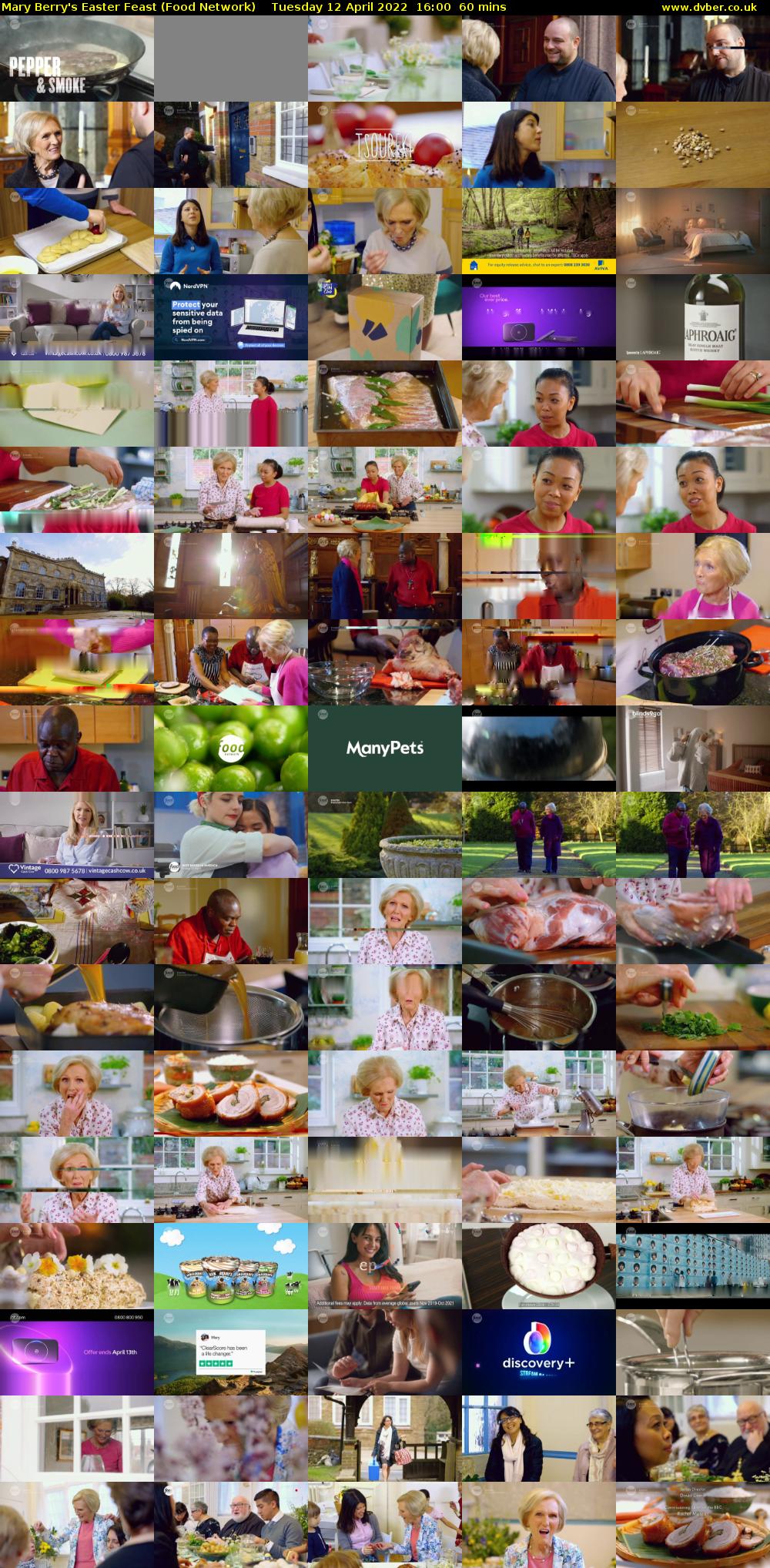 Mary Berry's Easter Feast (Food Network) Tuesday 12 April 2022 16:00 - 17:00