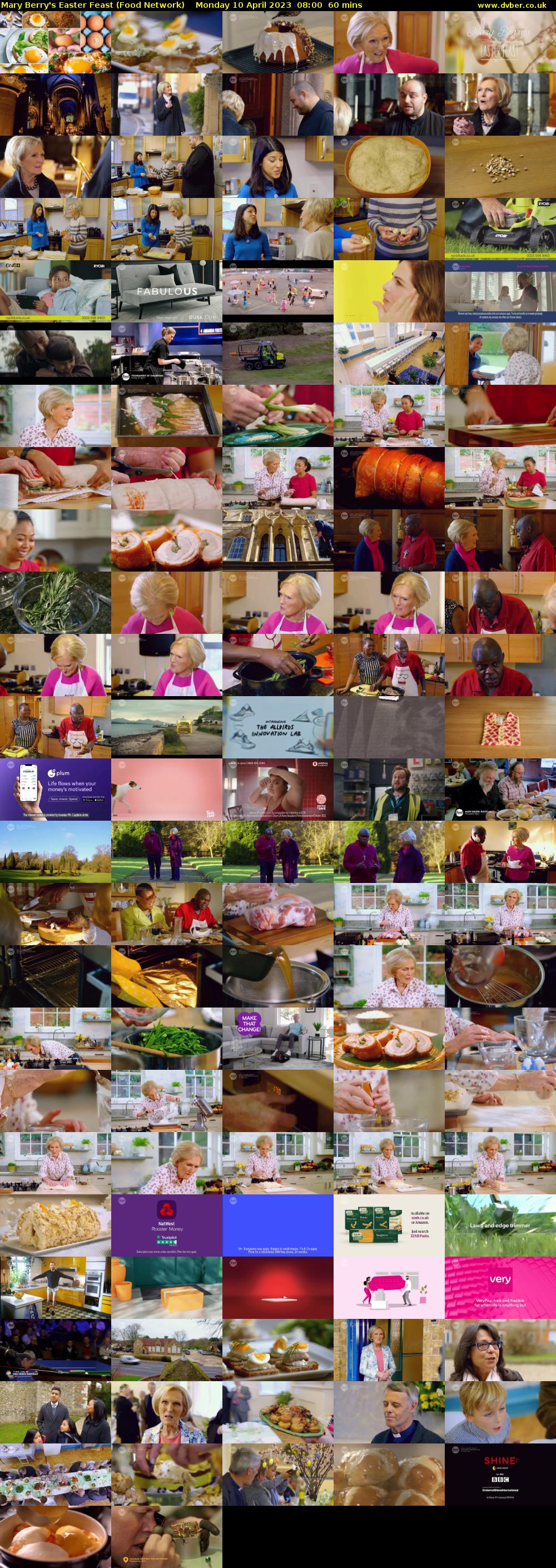 Mary Berry's Easter Feast (Food Network) Monday 10 April 2023 08:00 - 09:00