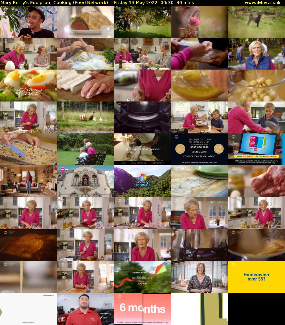 Mary Berry's Foolproof Cooking (Food Network) Friday 13 May 2022 09:30 - 10:00