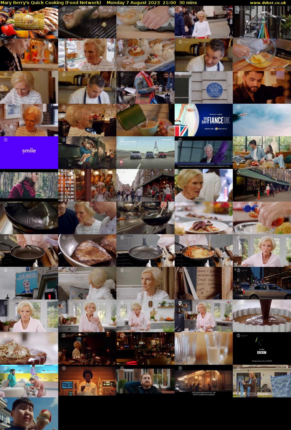 Mary Berry's Quick Cooking (Food Network) Monday 7 August 2023 21:00 - 21:30
