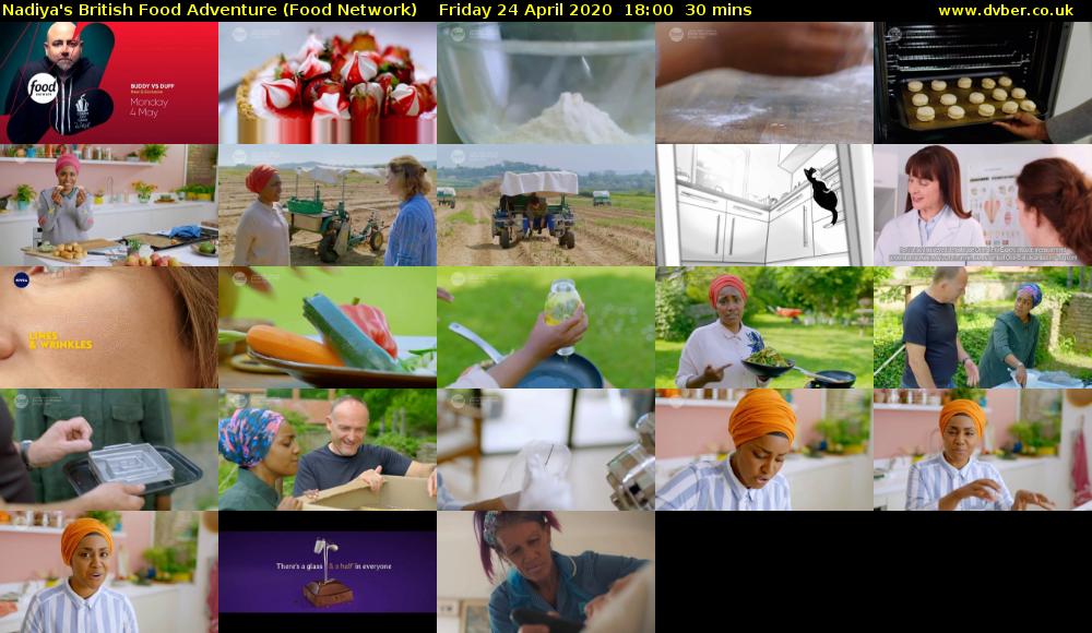 Nadiya's British Food Adventure (Food Network) Friday 24 April 2020 18:00 - 18:30