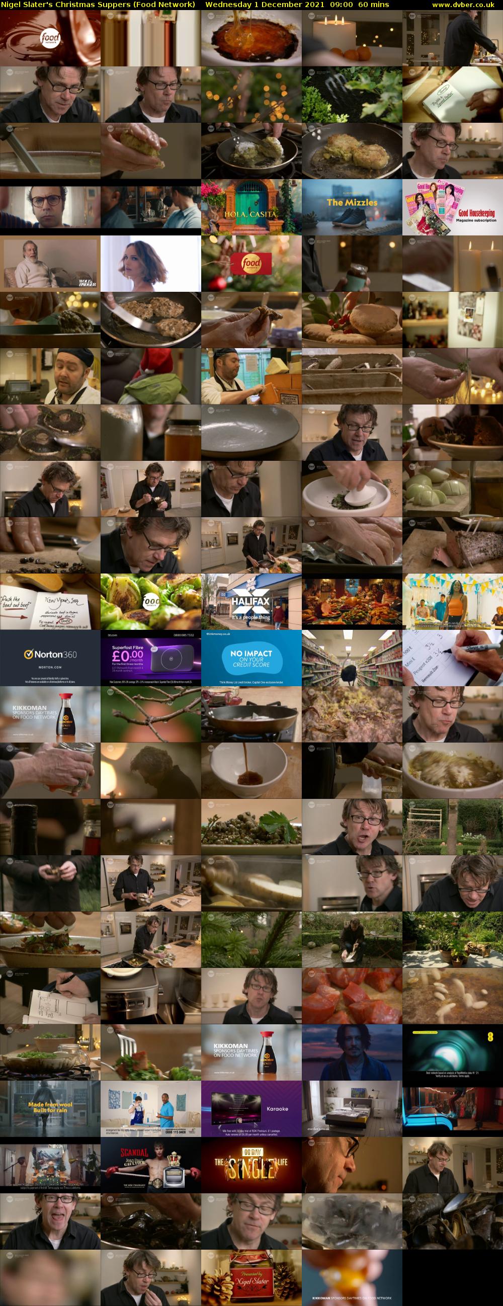 Nigel Slater's Christmas Suppers (Food Network) Wednesday 1 December 2021 09:00 - 10:00