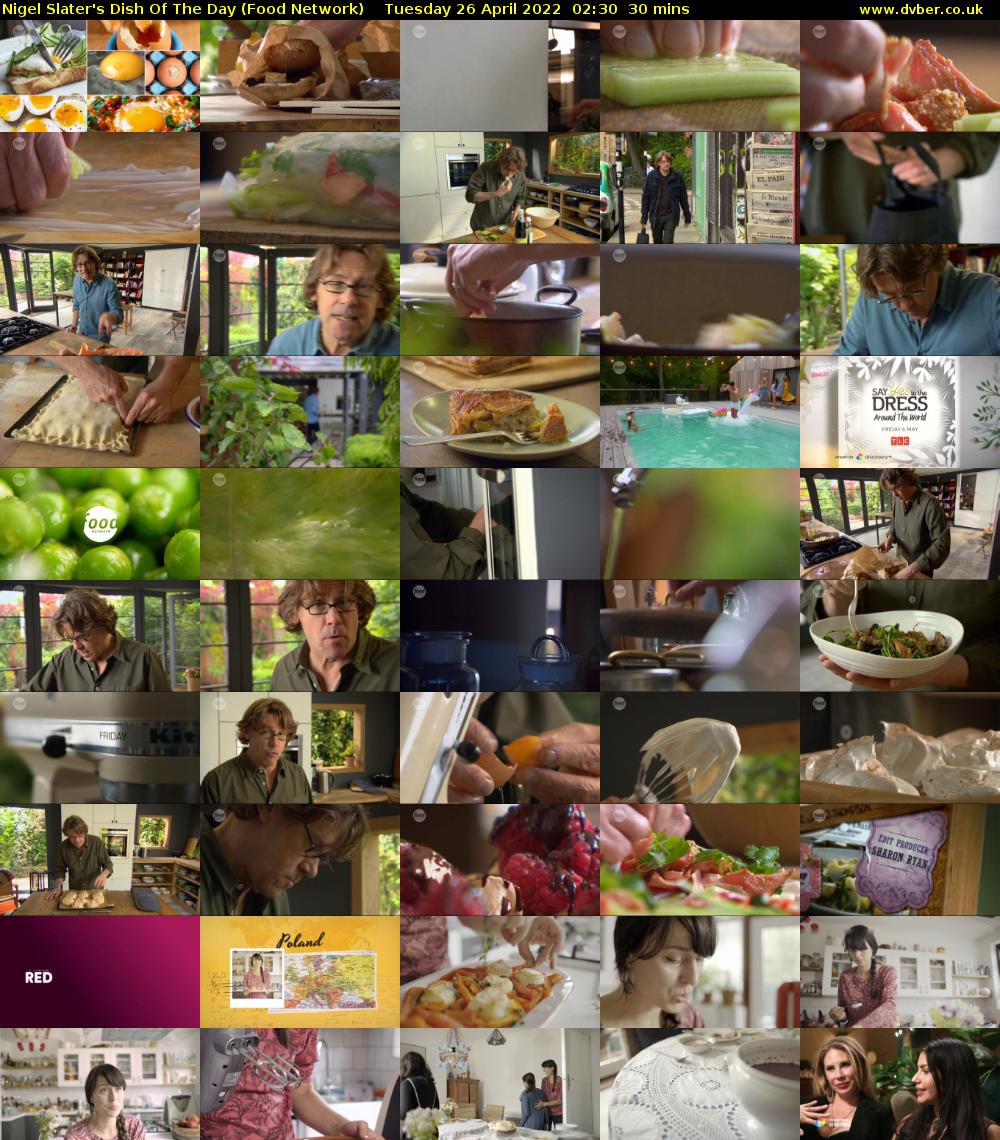 Nigel Slater's Dish Of The Day (Food Network) Tuesday 26 April 2022 02:30 - 03:00