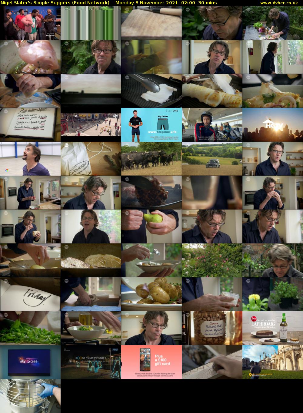 Nigel Slater's Simple Suppers (Food Network) Monday 8 November 2021 02:00 - 02:30