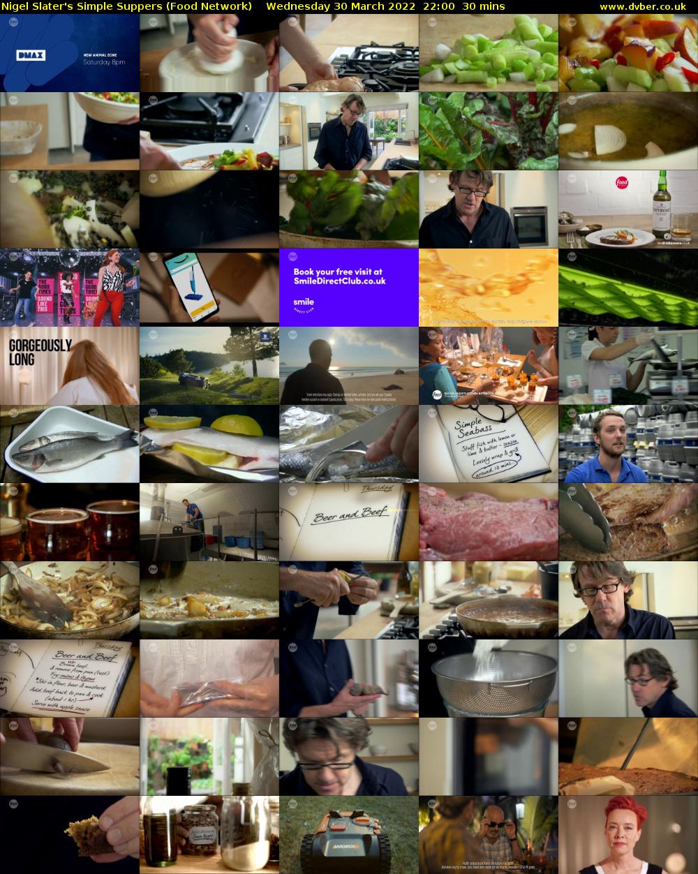 Nigel Slater's Simple Suppers (Food Network) Wednesday 30 March 2022 22:00 - 22:30