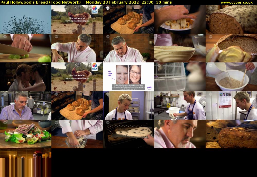 Paul Hollywood's Bread (Food Network) Monday 28 February 2022 22:30 - 23:00