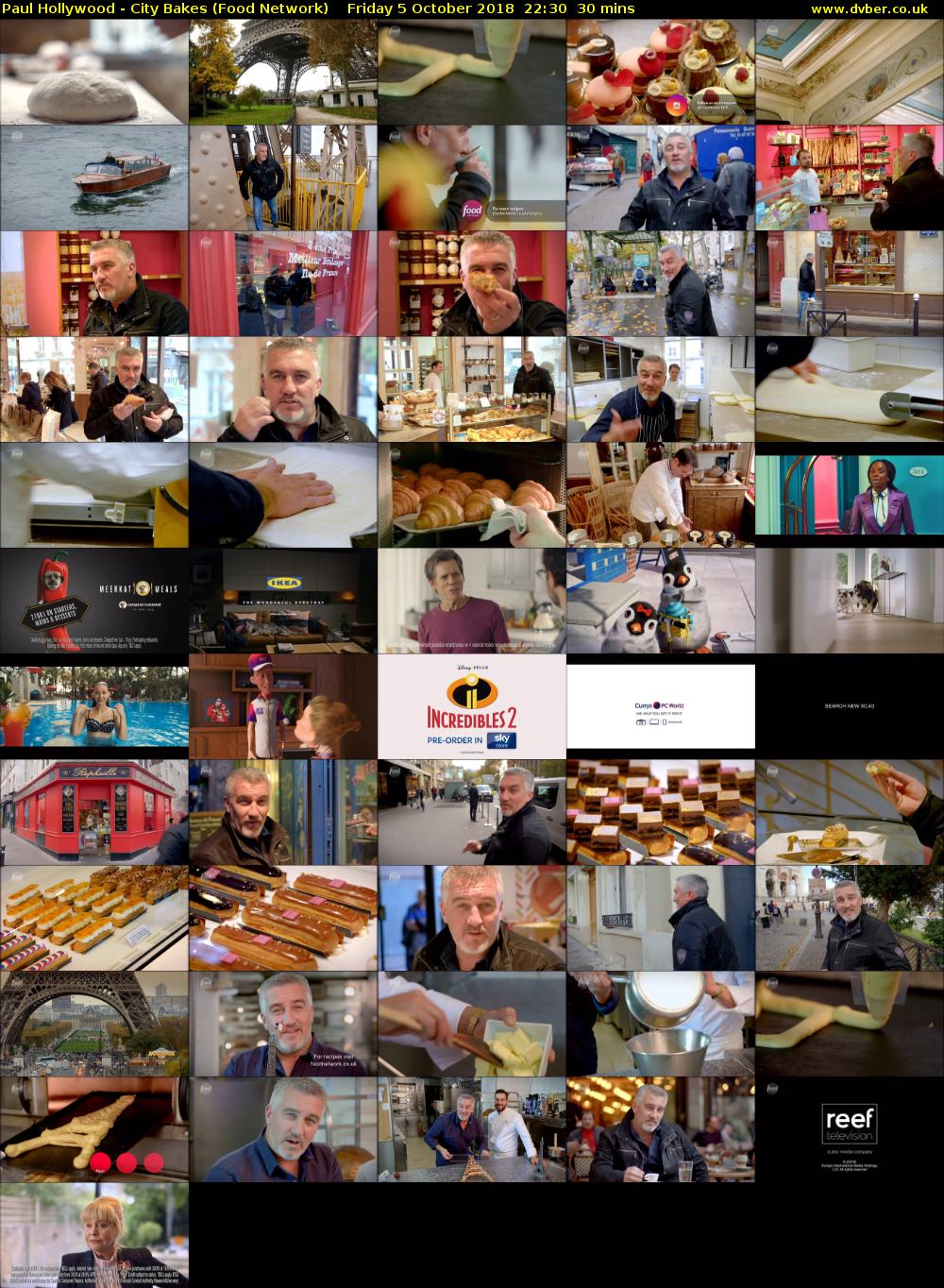 Paul Hollywood - City Bakes (Food Network) Friday 5 October 2018 22:30 - 23:00