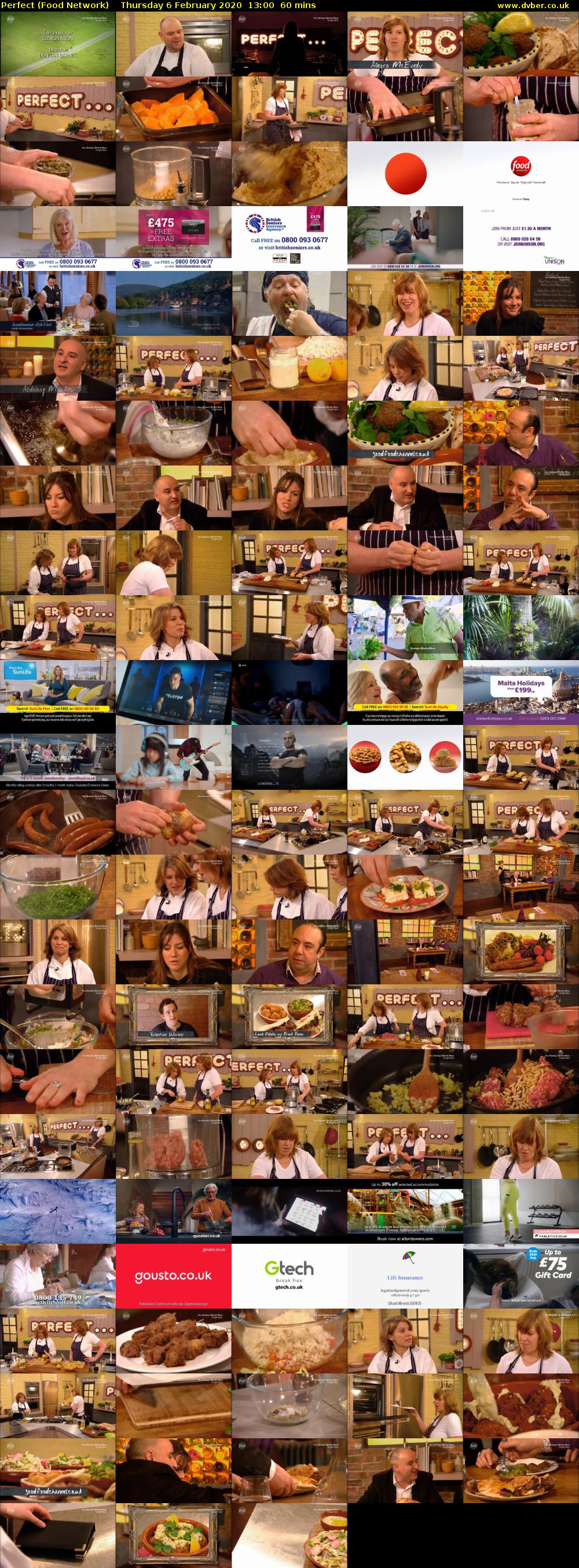 Perfect (Food Network) Thursday 6 February 2020 13:00 - 14:00