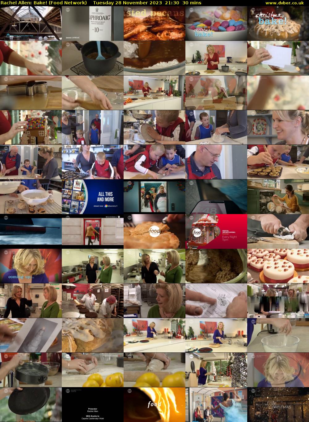 Rachel Allen: Bake! (Food Network) Tuesday 28 November 2023 21:30 - 22:00