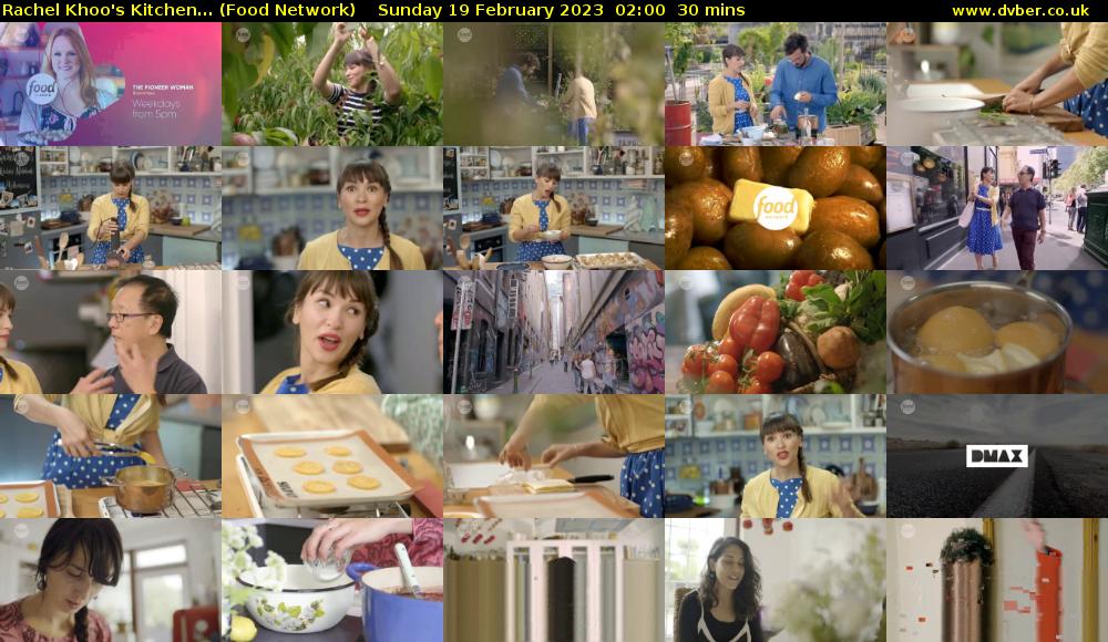 Rachel Khoo's Kitchen... (Food Network) Sunday 19 February 2023 02:00 - 02:30
